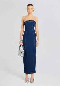 Aaliyah Dress -Retrofete Clothing Shop Ecommerce Crop 24 02 29 AALIYAHDRESS DEEPSEA 0190 ECOMM