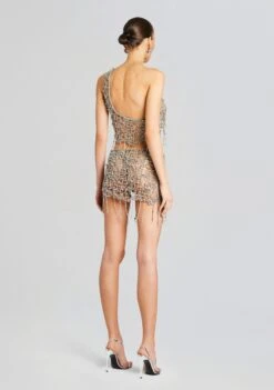 Lucienne Embellished Bra Top -Retrofete Clothing Shop Ecommerce Crop 24 02 29 LUCIENNEBRATOP ILYRIASKIRT SILVER 1565 ECOMM