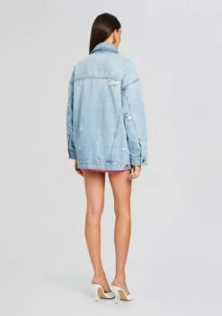 Lizzie Denim Jacket -Retrofete Clothing Shop Ecommerce Crop 24 03 12 LIZZIEJACKET TELAVIVSAND YONITDRESS WATERMELON 2392 ECOMM