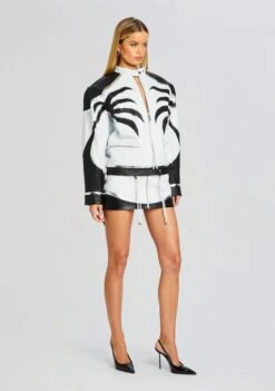 Givana Leather Jacket -Retrofete Clothing Shop Ecommerce Crop 24 03 12 SIANSKIRT GIVANAJACKET LIANABELTBAG WHITEBLACK BLACKWHITE 1005 ECOMM