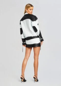 Givana Leather Jacket -Retrofete Clothing Shop Ecommerce Crop 24 03 12 SIANSKIRT GIVANAJACKET LIANABELTBAG WHITEBLACK BLACKWHITE 1016 ECOMM