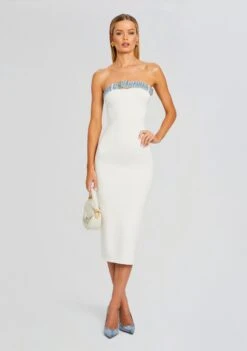 Blanche Knit Denim Dress 9 Blanche Knit Denim Dress -Retrofete Clothing Shop Ecommerce Crop 24 03 13 BLANCHEDRESS WHITECOASTLINE 0456 ECOMM