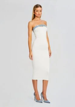 Blanche Knit Denim Dress 7 Blanche Knit Denim Dress -Retrofete Clothing Shop Ecommerce Crop 24 03 13 BLANCHEDRESS WHITECOASTLINE 0483 ECOMM