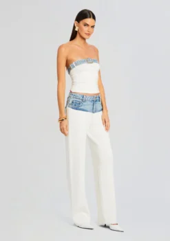 Chani Knit Denim Pant -Retrofete Clothing Shop Ecommerce Crop 24 03 13 CHANIPANT ETTATOP WHITECOASTLINE ALESSANDRASANDAL DENIM 1337 ECOMM b6c6e912 c3e3 4fb0 a73e 0fbeb6b64e3d scaled