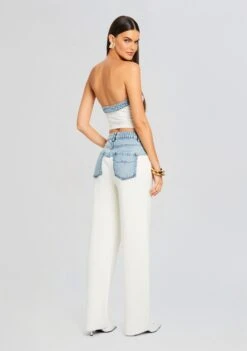Chani Knit Denim Pant -Retrofete Clothing Shop Ecommerce Crop 24 03 13 CHANIPANT ETTATOP WHITECOASTLINE ALESSANDRASANDAL DENIM 1345 ECOMM 7c4ad3b5 f7d6 4ee6 9d7e 8c2d84e48d14