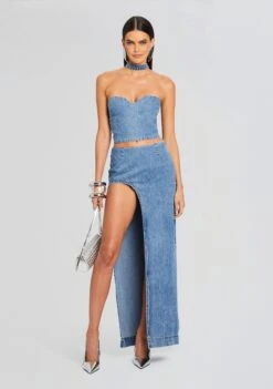 Rory Denim Top -Retrofete Clothing Shop Ecommerce Crop 24 03 13 RORYTOP WYNTERSKIRT OASIS 0704 ECOMM