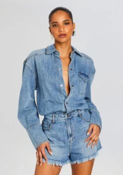 Annie Denim Romper -Retrofete Clothing Shop Ecommerce Crop 24 03 26 ANNIEROMPER OASIS 1644 ECOMM
