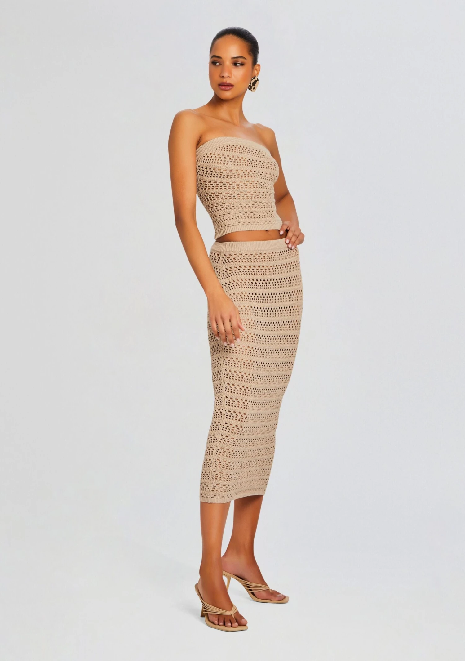 Marjorie Knit Crochet Maxi Skirt 3 Marjorie Knit Crochet Maxi Skirt - Image 3