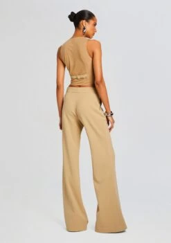Pin Tuck Palazzo Pants -Retrofete Clothing Shop Ecommerce Crop 24 03 26 JESSICATRANSPARENTVEST PINTUCKPALAZZOPANTS CAMEL 1315 ECOMM 9fed3c7d d9cf 437d 83f9 970a8ff1e04e