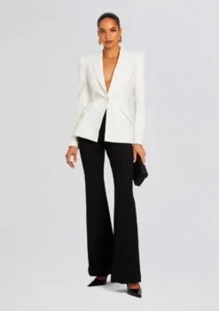 Sloan Structured Blazer With Detachable Bow 9 Sloan Structured Blazer With Detachable Bow -Retrofete Clothing Shop Ecommerce Crop 24 03 26 SLOANBLAZER WHITE LIZZETROUSER BLACK 1936 ECOMM scaled