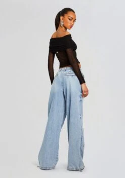 Chelle Ruched Jean -Retrofete Clothing Shop Ecommerce Crop 24 03 27 CHELLEJEAN COASTLINE 2738 ECOMM