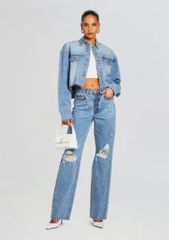 Nicki Denim Jacket 9 Nicki Denim Jacket -Retrofete Clothing Shop Ecommerce Crop 24 03 27 NICKIJACKET BELLEJEAN RIVER 0858 ECOMM