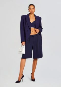 Paisley Short -Retrofete Clothing Shop Ecommerce Crop 24 03 27 PAISLEYSKIRT NAVY 2335 ECOMM