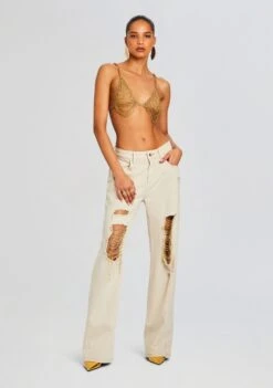 Kailee Pant -Retrofete Clothing Shop Ecommerce Crop 24 03 27 PYLABRA TANNINGOLD KAILEEPANT WHITEGOLD 2472 ECOMM