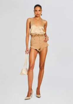 Tessa Short -Retrofete Clothing Shop Ecommerce Crop 24 03 27 TESSASHORTS CAMEL 0747 ECOMM