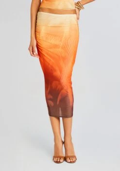Nia Mesh Midi Skirt