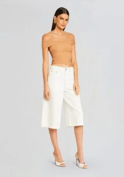 Valli High Rise Bermuda Short -Retrofete Clothing Shop Ecommerce Crop 24 05 15 VALLIMIDRISEBERMUDASHORT WHITE 0727 ECOMM