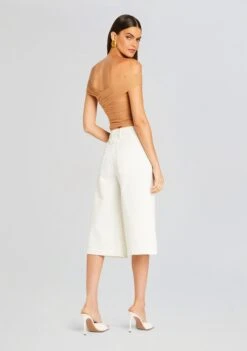 Valli High Rise Bermuda Short -Retrofete Clothing Shop Ecommerce Crop 24 05 15 VALLIMIDRISEBERMUDASHORT WHITE 0736 ECOMM