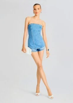 Christyl Bustier Top -Retrofete Clothing Shop Ecommerce Crop 24 06 03 CHRISTYL BUSTIER TOP DRESS RIVER 012 ECOMM