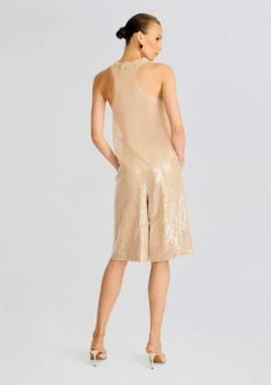 Presely Sequin Short -Retrofete Clothing Shop Ecommerce Crop 24 06 03 PRESELY SEQUIN SHORT NUDE 093 ECOMM