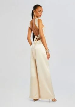 Ensley Jumpsuit -Retrofete Clothing Shop Ecommerce Crop 24 06 25 ENSLEY JUMPSUIT LIGHT CHAMPAGNE 997 ECOMM