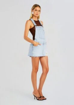 Moe Overall Mini Dress -Retrofete Clothing Shop Ecommerce Crop 24 06 25 MOE OVERALL MINI DRESS COVE 1849 ECOMM