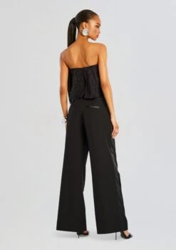 Suzi Embellished Top -Retrofete Clothing Shop Ecommerce Crop 24 06 25 SUZI EMBELLISHED TOP BLACK 1359 ECOMM