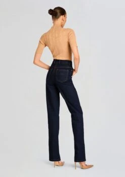 Abigail Half Sleeve Top -Retrofete Clothing Shop Ecommerce Crop 24 07 09 ABIGAIL KNIT TOP TAN ASHTON HIGH RISE SLIM FLARE JEAN RINSE 0202 ECOMM 22522c23 3c05 478e 8a3d fc00681bf408
