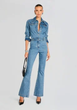 Mabel Fitted Mid Rise Jumpsuit 9 Mabel Fitted Mid Rise Jumpsuit -Retrofete Clothing Shop Ecommerce Crop 24 07 09 MABEL FITTED MID RISE JUMPSUIT RIVER 0484 ECOMM scaled