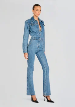 Mabel Fitted Mid Rise Jumpsuit 7 Mabel Fitted Mid Rise Jumpsuit -Retrofete Clothing Shop Ecommerce Crop 24 07 09 MABEL FITTED MID RISE JUMPSUIT RIVER 0526 ECOMM scaled