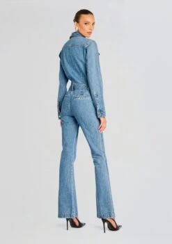 Mabel Fitted Mid Rise Jumpsuit -Retrofete Clothing Shop Ecommerce Crop 24 07 09 MABEL FITTED MID RISE JUMPSUIT RIVER 0536 ECOMM