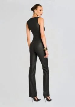 Mckinnon Coated Denim Jumpsuit -Retrofete Clothing Shop Ecommerce Crop 24 07 09 MCKINNON DENIM JUMPSUIT COATED BLACK 1543 ECOMM