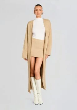 Mea Knit Mini Skirt -Retrofete Clothing Shop Ecommerce Crop 24 07 09 MEGUMI KNIT ROBE MEA KNIT MINI SKIRT TAN 1884 ECOMM b4bc0e6b 4d03 4342 9668 d62b3b54a0a6