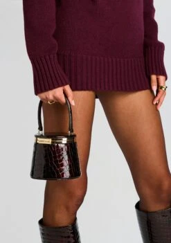 Lesla Case -Retrofete Clothing Shop Ecommerce Crop 24 07 10 LESLA CASE BURGUNDY CROCO 0714 ECOMM acbed0a5 3b9b 4a35 ab5b cbdceb3598ae