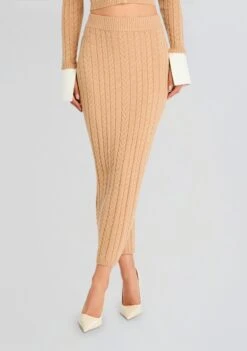 Prunella Cable Knit Skirt