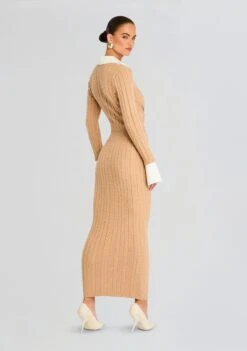 Prunella Cable Knit Skirt -Retrofete Clothing Shop Ecommerce Crop 24 08 06 ELOISE CABLE KNIT CARDIGAN TAN PRUNELLA CABLE KNIT SKIRT TAN 2367 ECOMM 39973f8f c7f2 41a9 b86c 2a1ac65fb4df