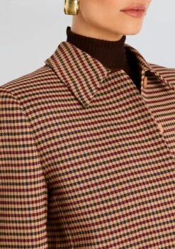 Jessamine Jacket -Retrofete Clothing Shop Ecommerce Crop 24 08 06 JESSAMINE JACKET CAMEL HOUNDSTOOTH MYNA TAILORED MINI SKORT CAMEL HOUNDSTOOTH 0717 ECOMM