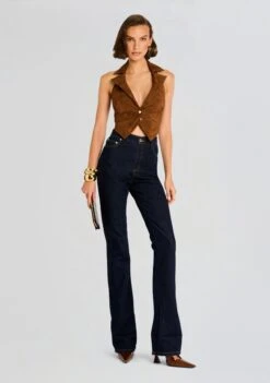 Josephine Suede Vest -Retrofete Clothing Shop Ecommerce Crop 24 08 06 JOSEPHINE SUEDE VEST CINNAMON 1776 ECOMM