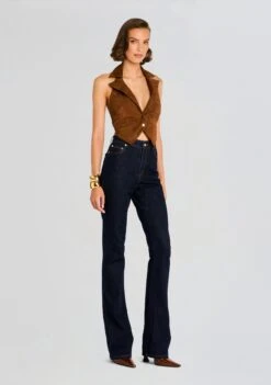 Josephine Suede Vest -Retrofete Clothing Shop Ecommerce Crop 24 08 06 JOSEPHINE SUEDE VEST CINNAMON 1795 ECOMM