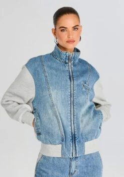 Page Terry Denim Jacket -Retrofete Clothing Shop Ecommerce Crop 24 08 06 PAGE TERRY DENIM JACKET RIVER PAYTON TERRY DENIM PANT RIVER 2473 ECOMM