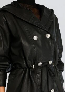 Saint Leather Jacket -Retrofete Clothing Shop Ecommerce Crop 24 08 06 SAINT LEATHER JACKET BLACK ADRIENNE LEATHER SKIRT BLACK 0097 ECOMM