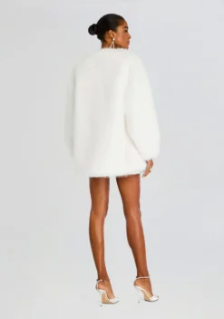 Heiress Faux Fur Jacket -Retrofete Clothing Shop Ecommerce Crop 24 08 07 HEIRESS FAUX FUR JACKET WHITE 0074 ECOMM scaled