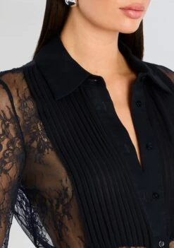 Armelle Lace Blouse -Retrofete Clothing Shop Ecommerce Crop 24 08 21 ARMELLE LACE BLOUSE NAVY 1114 ECOMM