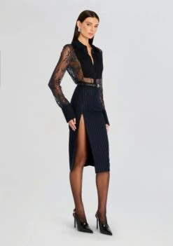 Armelle Lace Blouse -Retrofete Clothing Shop Ecommerce Crop 24 08 21 ARMELLE LACE BLOUSE NAVY 1118 ECOMM