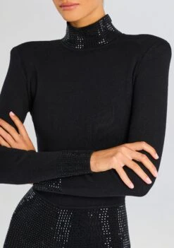 Bethanie Embellished Romper -Retrofete Clothing Shop Ecommerce Crop 24 08 21 BETHANIE ROMPER BLACK 2287 ECOMM