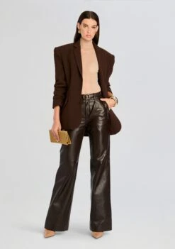 Piper Top -Retrofete Clothing Shop Ecommerce Crop 24 08 21 CHADER LEATHER PANT DARK BROWN 1331 ECOMM