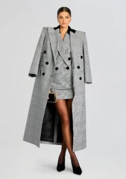 Francie Skirt -Retrofete Clothing Shop Ecommerce Crop 24 08 21 CHARLENE COAT BLACK WHITE FRANCIE SKIRT BLACK WHITE LUCINA BLAZER BLACK WHITE 1973 ECOMM