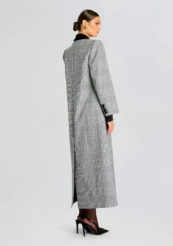 Charlene Coat -Retrofete Clothing Shop Ecommerce Crop 24 08 21 CHARLENE COAT BLACK WHITE 2059 ECOMM