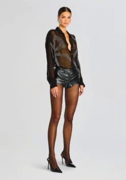 Cherish Embellished Shirt -Retrofete Clothing Shop Ecommerce Crop 24 08 21 CHERISH EMBELLISHED SHIRT BLACK 2487 ECOMM scaled