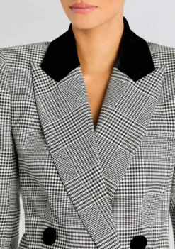 Lucina Blazer 8 Lucina Blazer -Retrofete Clothing Shop Ecommerce Crop 24 08 21 LUCINA BLAZER BLACK WHITE 1959 ECOMM scaled
